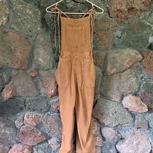 Free people Shoulder Tie Overalls